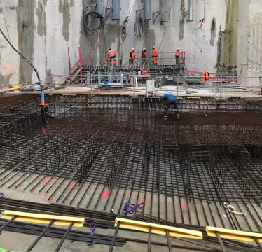 Bassin St-Baudile - Armatures radier